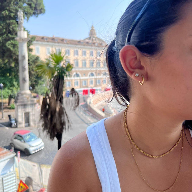 Mid Gold Hoop