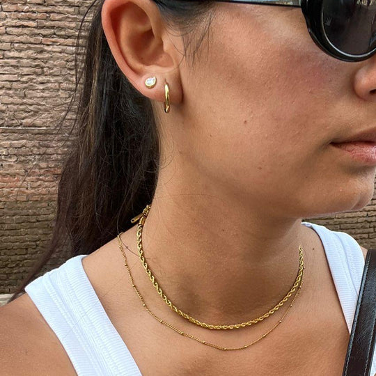 Mid Gold Hoop