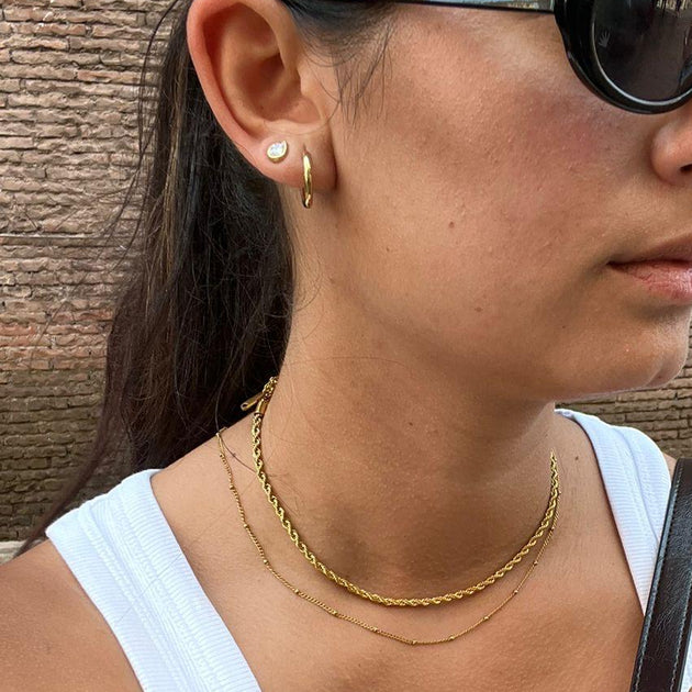 Mid Gold Hoop