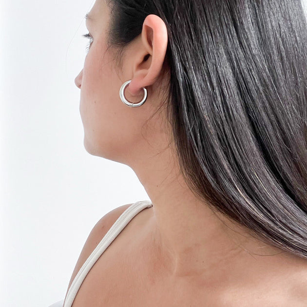 Bold Silver Hoop